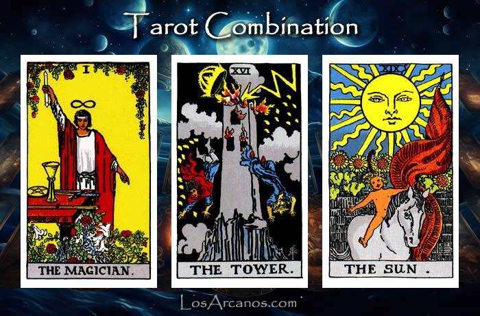 The Tower and Magician Tarot Combination： Sudden Change and Manifestation