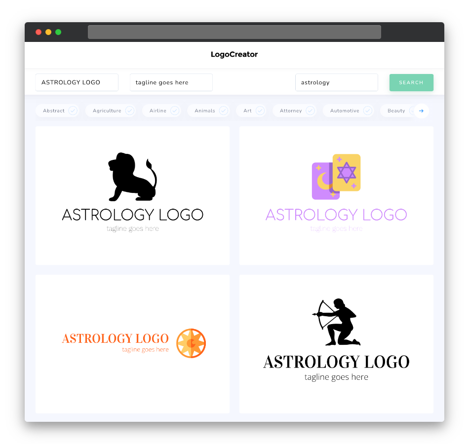 Explore Unique Astrology Logo Ideas for Your Business or Passion