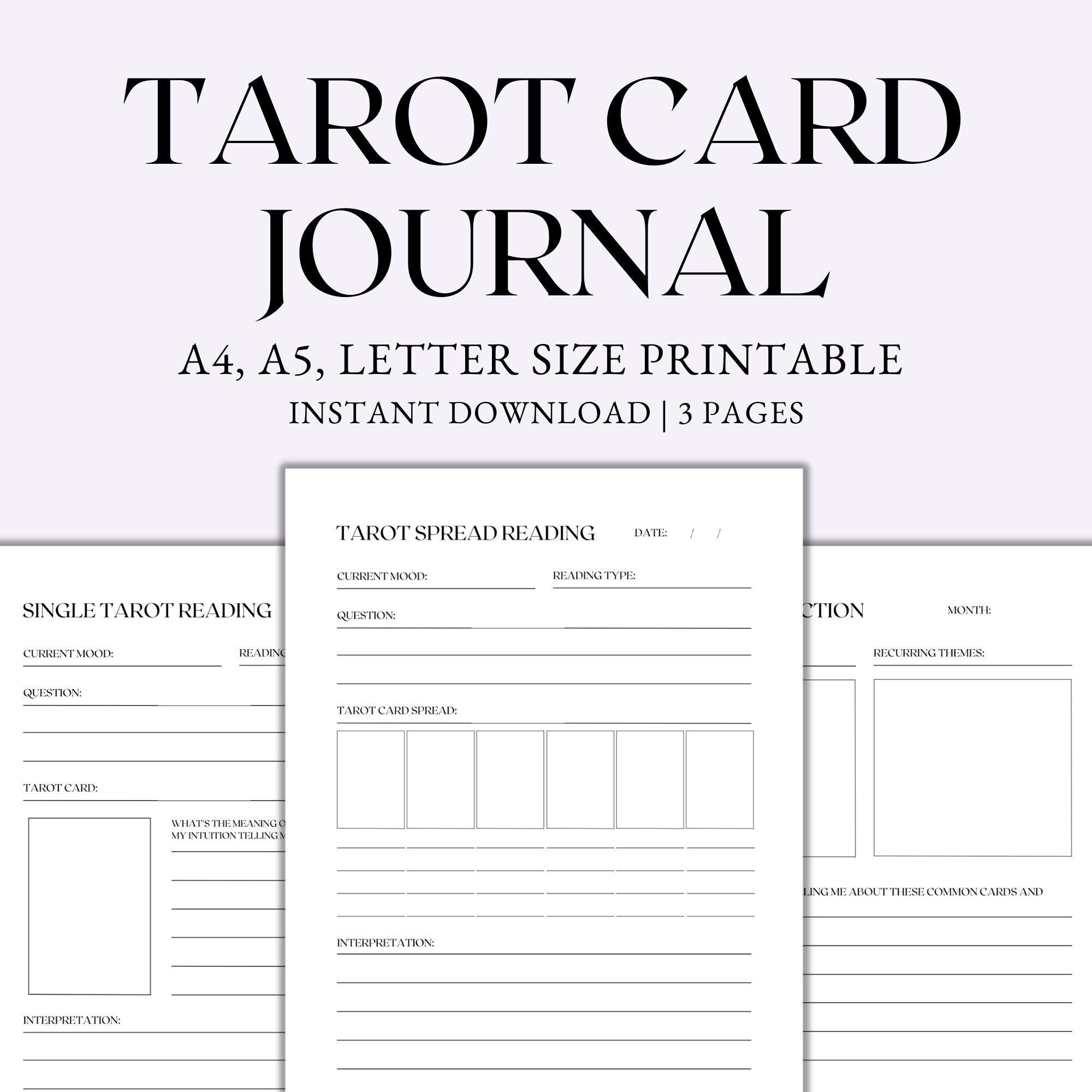 Download Free Mini Tarot Journals for Personal Reflection