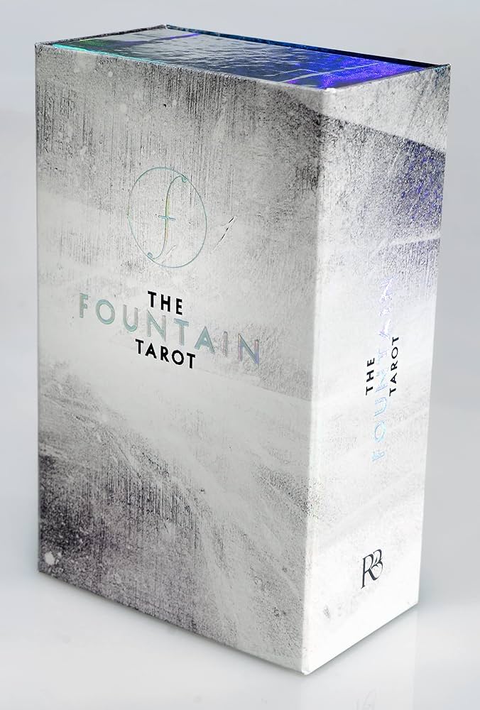 The Fountain Tarot Deck: Bold, Silver-Gilded Cards for Modern Tarot Enthusiasts